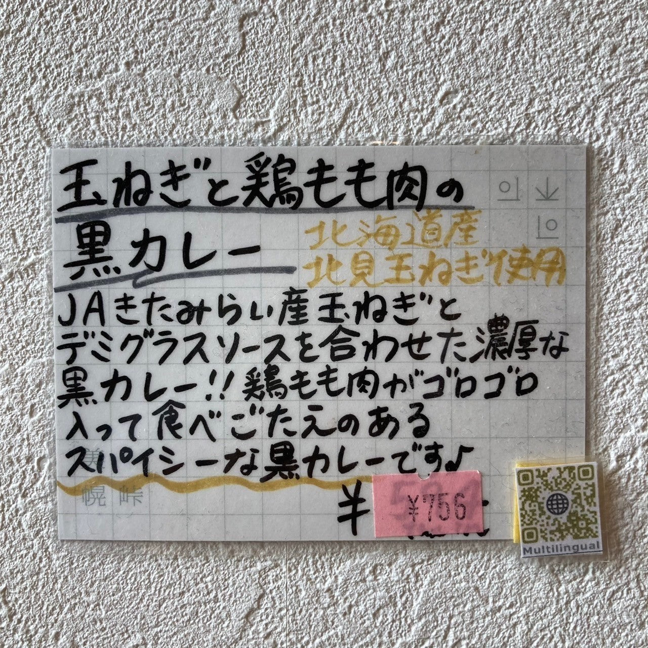 JAキタミライ 玉ねぎと鳥もも肉の黒カレー