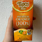 Tipcoプレミアムオレンジ100％ストレートジュース 200ml