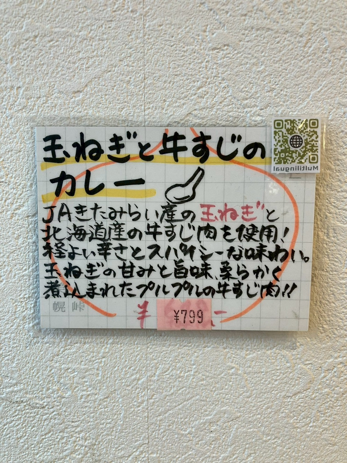 JAキタミライ 玉ねぎと牛すじのカレー